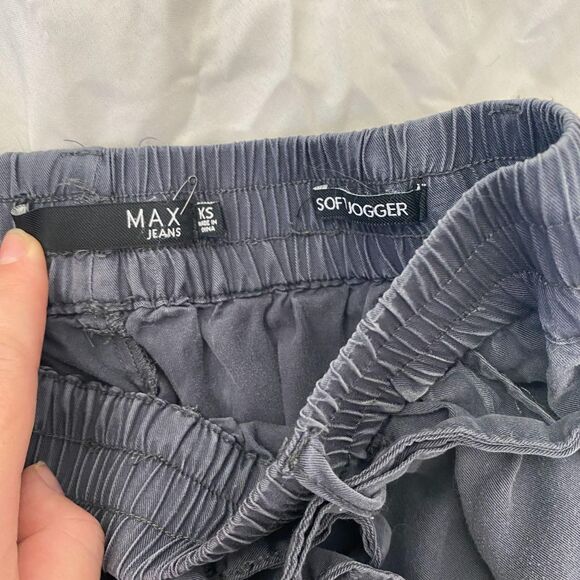 Max Jeans Early 2000's Soft Grunge Dark Gray Jogger Cinched Pants XS - Picture 5 of 6